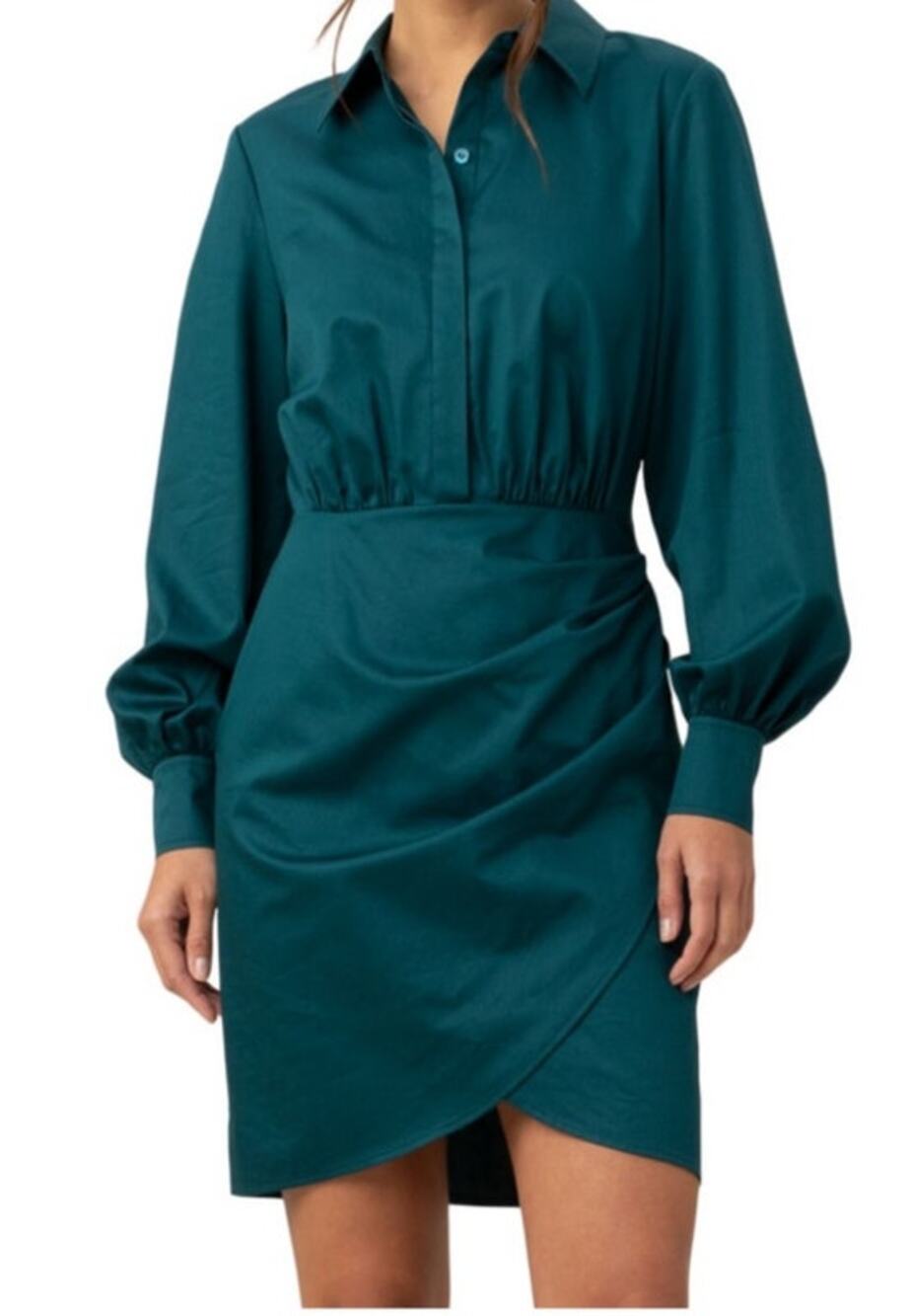 Trina Turk dress Kaye draped organic cotton midi size 10